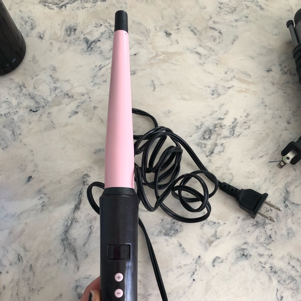 Remington Pro ½”-1” Curling Wand, Black/Pink